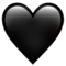 Black Heart emoji on Apple